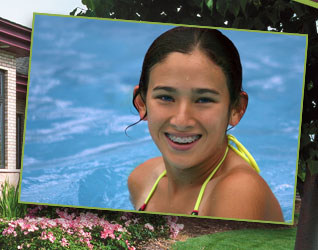 stock photo of a teen girl with braces