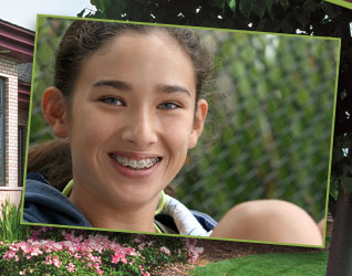 stock photo of a teen boy with braces